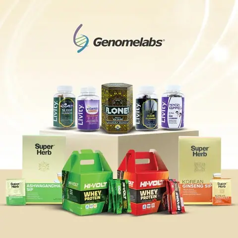 Genome Labs gummy products and packaging